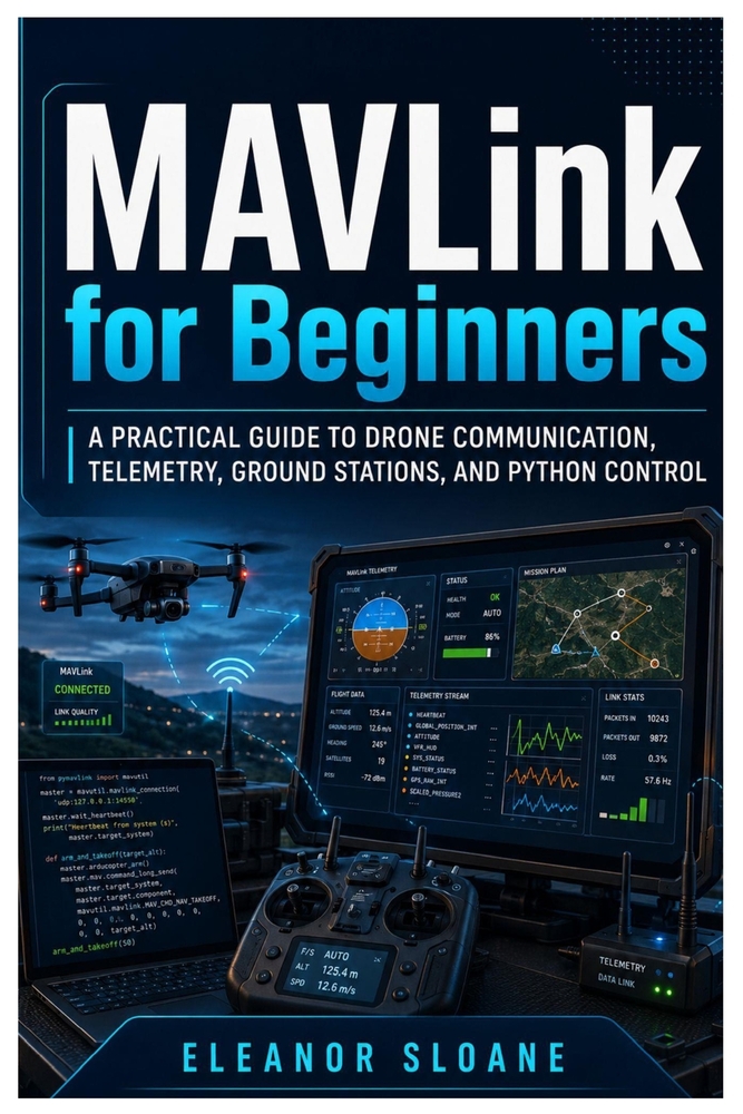 MAVLink for Beginners: A Practical Guide to Drone Communication, Telemetry, Ground Stations, and Python Control cover