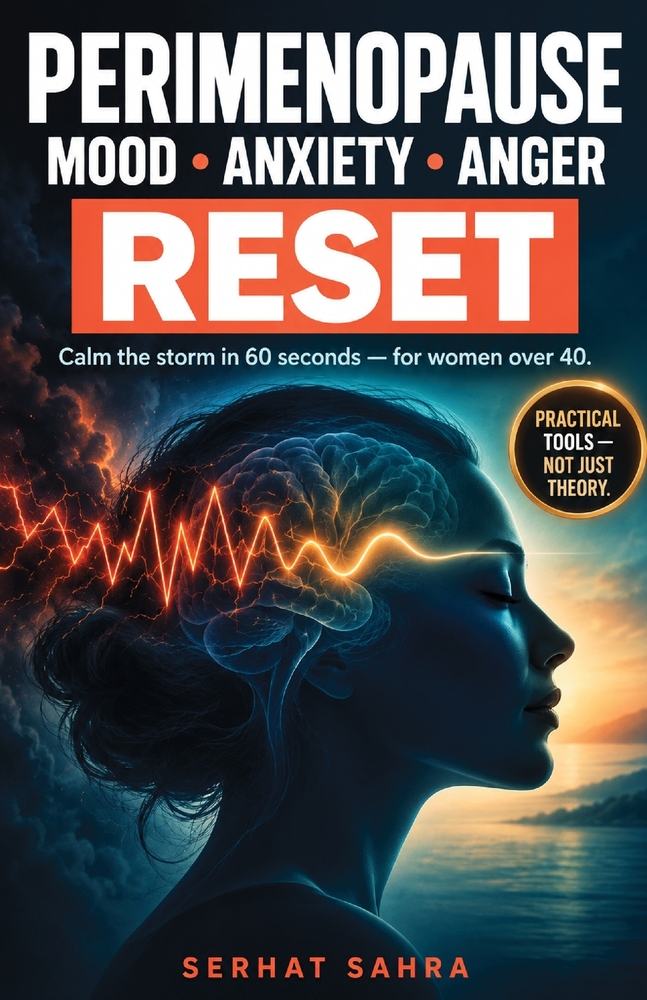 The Perimenopause Mood, Anxiety & Anger Reset: A Practical Guide for Women Over 40 to Calm Mood Swings, Ease Irritability, Stop 3 A.M. Anxiety, and Fi cover