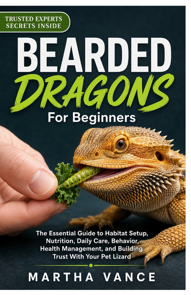 Bearded Dragons for Beginners: The Essential Guide to Habitat Setup, Nutrition, Daily Care, Behavior, Health Management, and Building Trust with Your cover