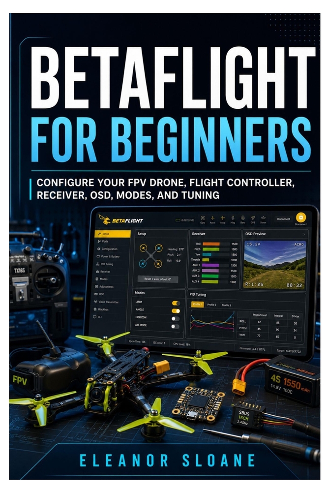 Betaflight for Beginners: Configure Your FPV Drone, Flight Controller, Receiver, OSD, Modes, and Tuning cover