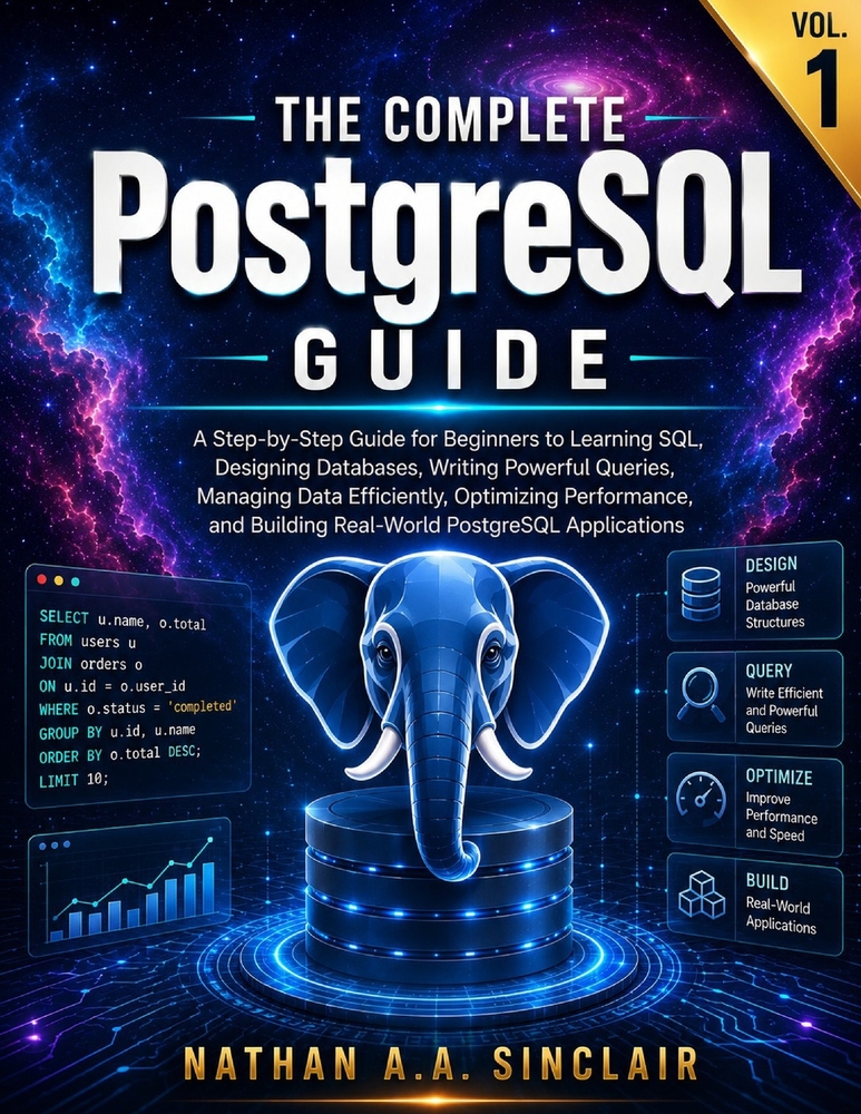The Complete PostgreSQL Guide VOL.1: A Step-by-Step Guide for Beginners to Learning SQL, Designing Databases, Writing Powerful Queries, Managing Data cover