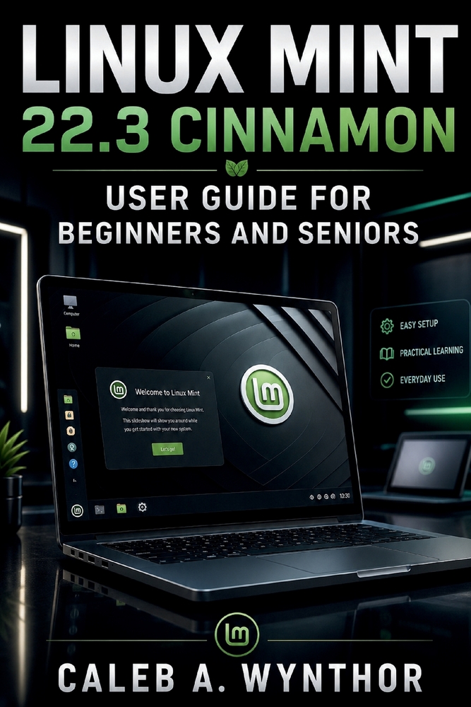Linux Mint 22.3 Cinnamon User Guide for Beginners and Seniors: A Practical Manual for Everyday Computing, File Management, Applications, Internet Use, cover
