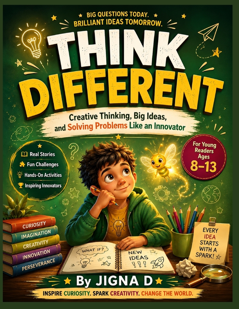Think Different: How Curious Kids Build Big Ideas, Solve Real Problems, Learn from Mistakes, and Think Like Tomorrow's Innovators Ages 8-13 cover
