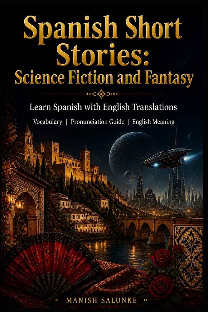 Spanish Short Stories: Science Fiction and Fantasy: Learn Spanish with English Translations Vocabulary Pronunciation Guide English Meaning cover