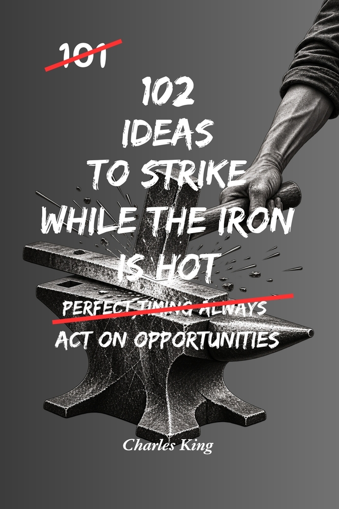 102 Ideas To Strike While The Iron Is Hot: No Perfect Timing. Simple Everyday Ideas To Recognise Opportunities, Take Action, Avoid Delay, and Make The cover