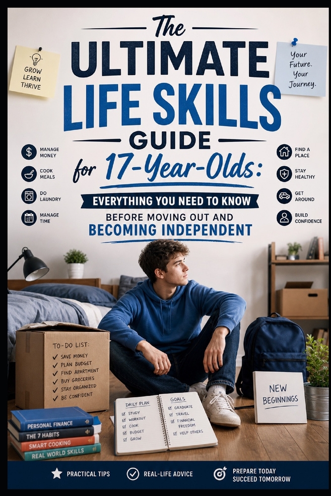 The Ultimate Life Skills Guide for 17-Year-Olds: Everything You Need to Know Before Moving Out and Becoming Independent cover