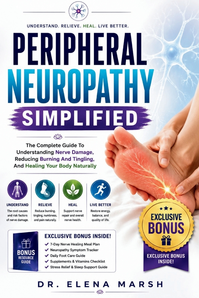 Peripheral Neuropathy Simplified: The Complete Guide To Understanding Nerve Damage, Reducing Burning And Tingling, And Healing Your Body Naturally cover