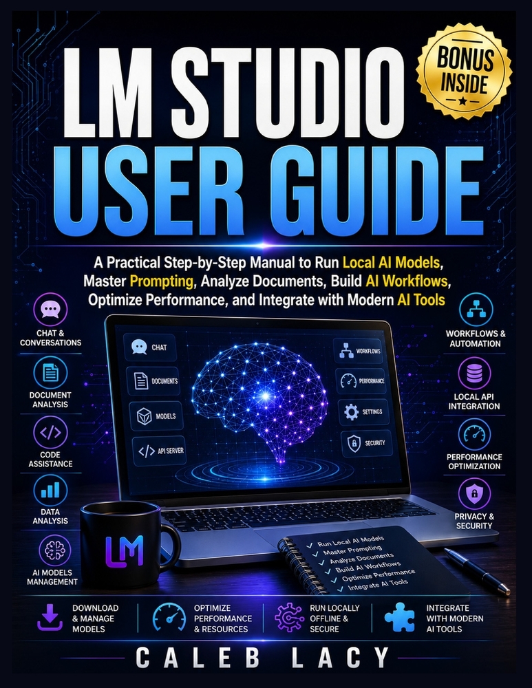 LM Studio User Guide: A Practical Step-by-Step Manual to Run Local AI Models, Master Prompting, Analyze Documents, Build AI Workflows, Optimize Perfor cover