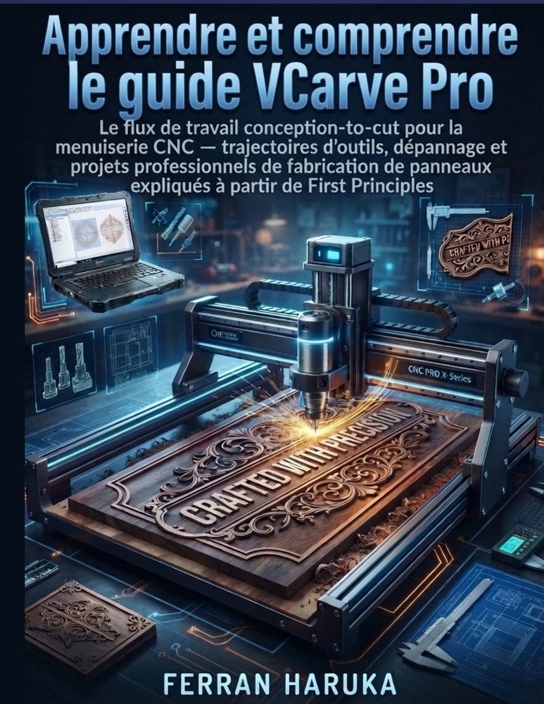 Apprendre Et Comprendre Le Guide Vcarve Pro: Le flux de travail conception-to-cut pour la menuiserie CNC - parcours d'outils, résolution de problèmes cover