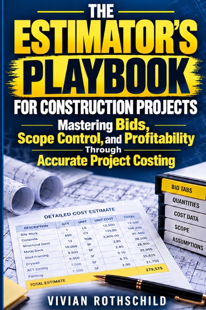 The Estimator's Playbook for Construction Projects: Mastering Bids, Scope Control, and Profitability Through Accurate Project Costing cover