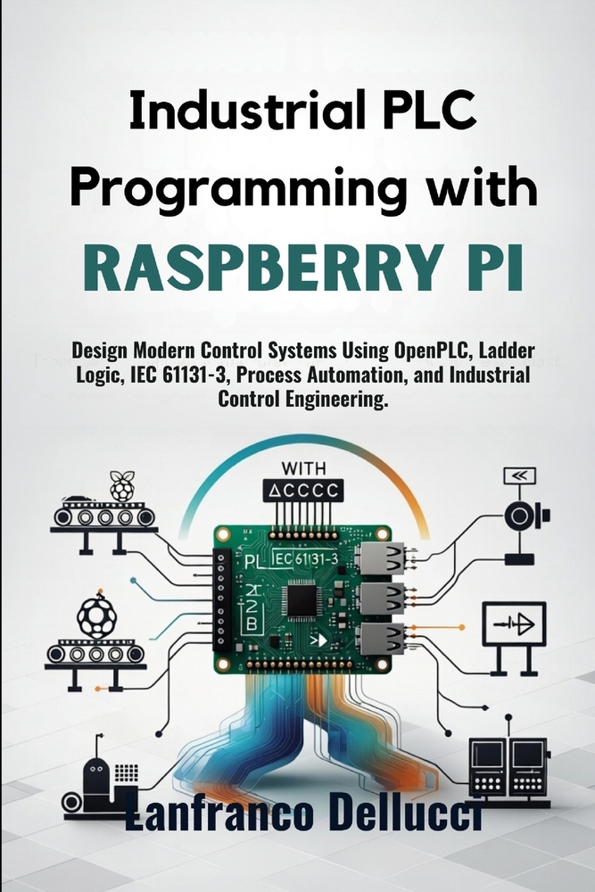 Industrial PLC Programming with Raspberry Pi: Design Modern Control Systems Using OpenPLC, Ladder Logic, IEC 61131-3, Process Automation, and Industri cover