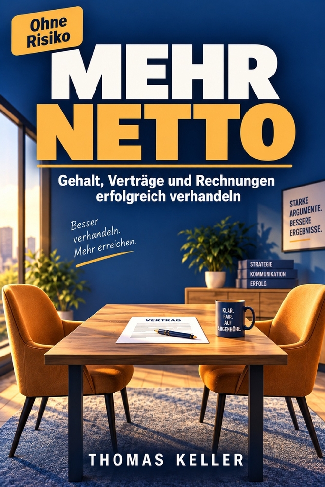 Mehr Netto: Wie Sie Gehalt, Verträge und Rechnungen erfolgreich verhandeln - mit KI als Werkzeug. Der Praxisleitfaden für mehr Geld ohne Risiko cover