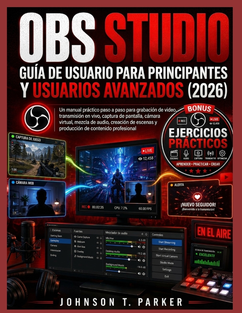 Obs Studio Guía de Usuario Para Principiantes Y Usuarios Avanzados (2026): Manual práctico paso a paso para grabación de vídeo, transmisión en directo cover