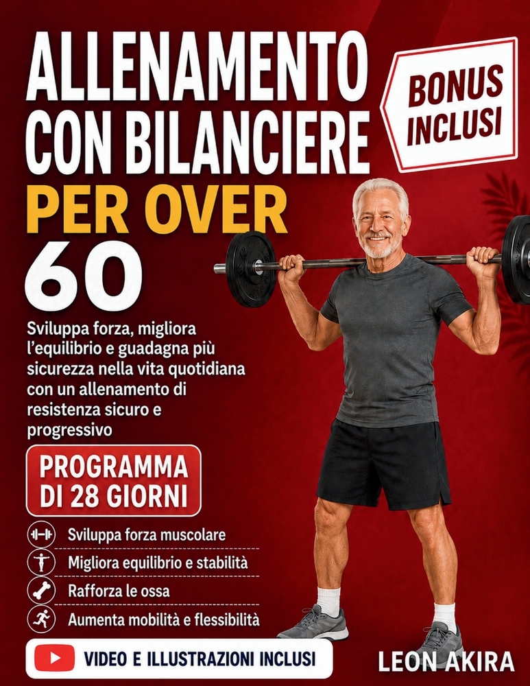 Allenamento Con Bilanciere Per Over 60: Sviluppa forza, migliora l'equilibrio e guadagna più sicurezza nella vita quotidiana con un allenamento di res cover