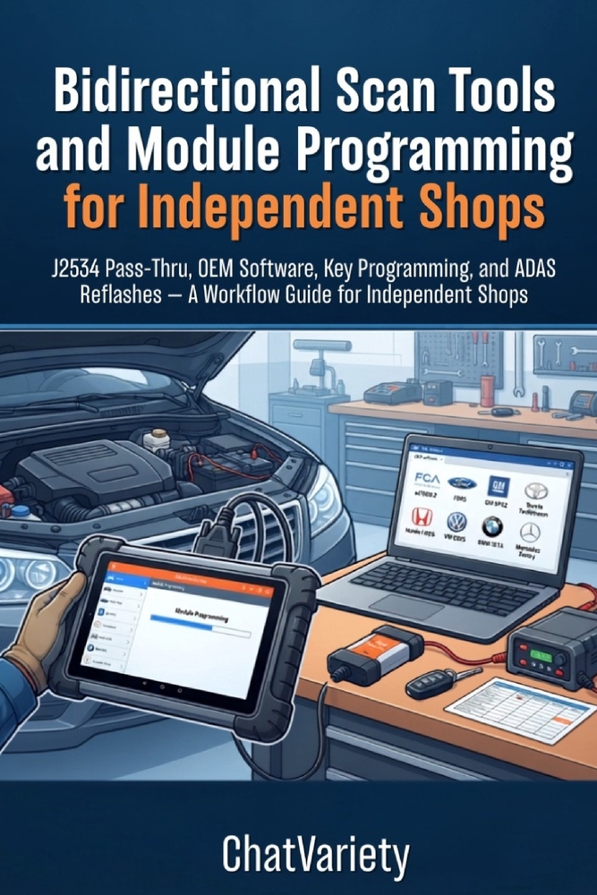 Bidirectional Scan Tools and Module Programming for Independent Shops: J2534 Pass-Thru, OEM Software, Key Programming, and ADAS Reflashes - A Workflow cover