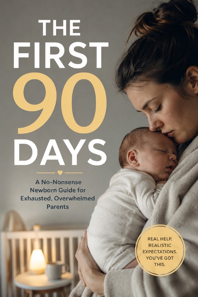 The First 90 Days: A No-Nonsense Newborn Guide for Exhausted, Overwhelmed Parents cover