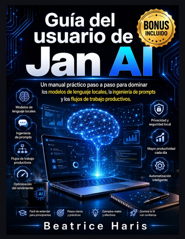 Guía del usuario de Jan AI: Un manual práctico paso a paso para dominar los modelos de lenguaje locales, la ingeniería de prompts y los flujos de trab cover