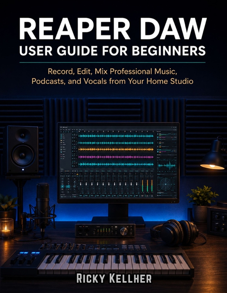 Reaper DAW User Guide for Beginners: Record, Edit, Mix Professional Music, Podcasts, and Vocals from Your Home Studio cover