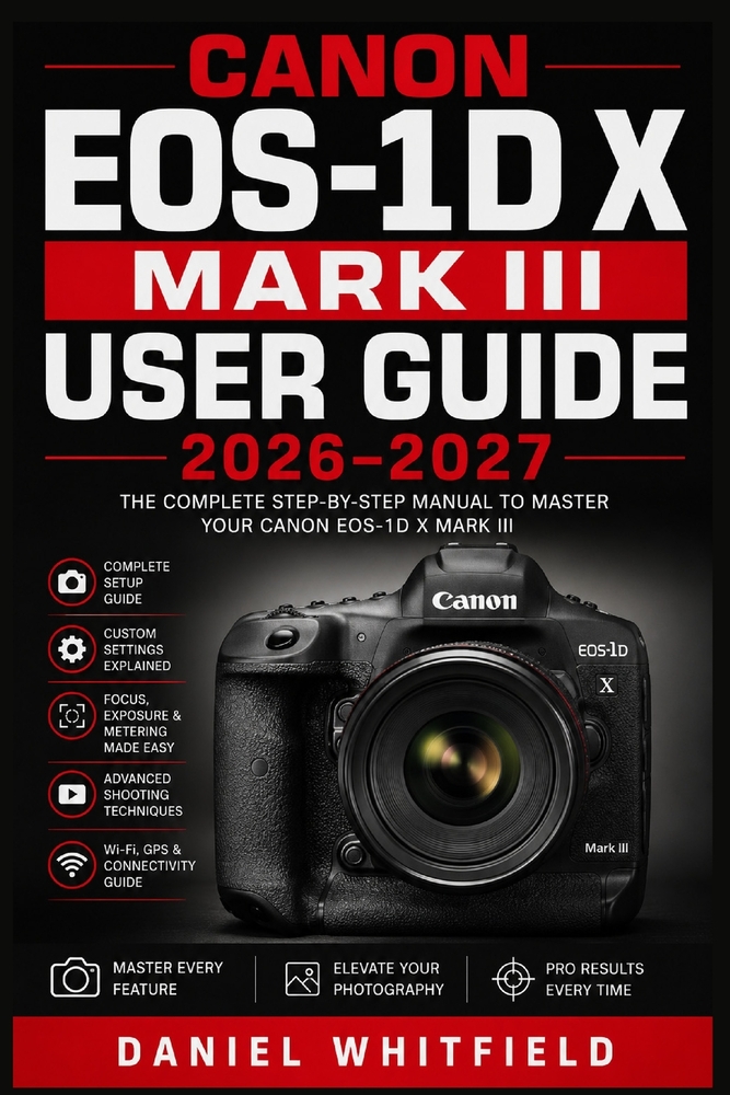 Canon EOS-1D X Mark III USER GUIDE 2026-2027: Complete Setup, Exposure Mastery, Autofocus, Video, and Custom Controls for Every Skill Level cover
