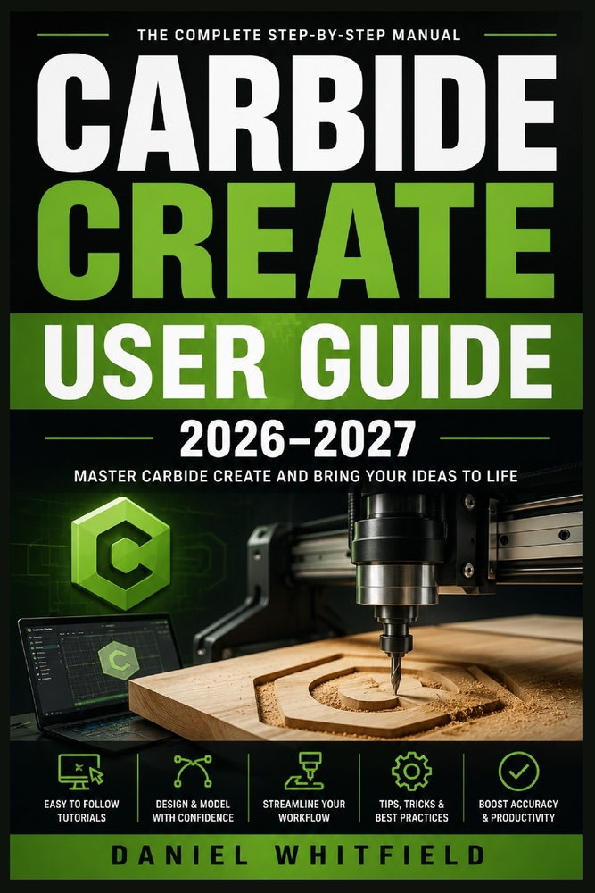 Carbide Create User Guide 2026-2027: Master CNC Design, Toolpaths, and Machine-Ready Files for Shapeoko and Nomad Beginners cover