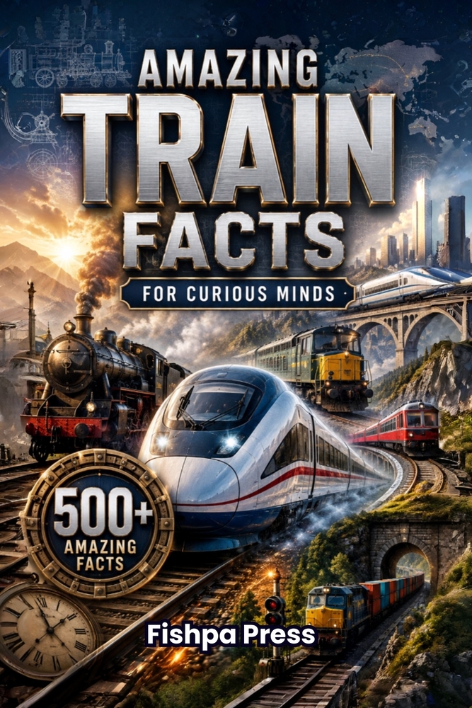 Amazing Train Facts: 500+ Fascinating Facts About Trains, Railways, High-Speed Rail, Engineering, History, Famous Routes, and Incredible Railway Disco cover