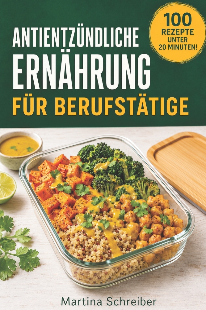 Antientzündliche Ernährung für Berufstätige: 100 schnelle Meal-Prep-Rezepte unter 20 Minuten zur Stärkung des Immunsystems cover