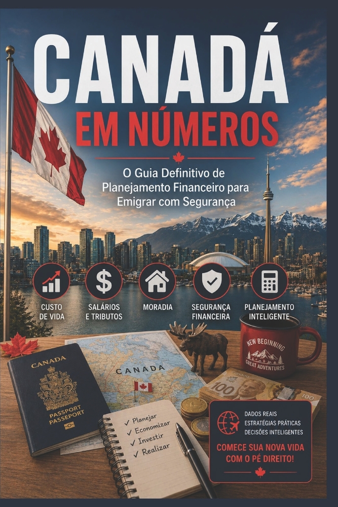 Canadá Em Números: O Guia Financeiro Definitivo para Planejar sua Mudança: Custos Reais, Impostos, Câmbio e o Dinheiro que Você Precisa em Cada Etapa cover
