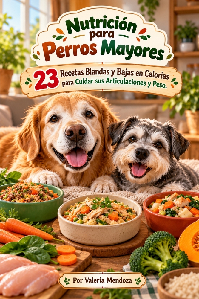 Nutrición para Perros Mayores: 23 Recetas Blandas y Bajas en Calorías para Cuidar sus Articulaciones y Peso cover