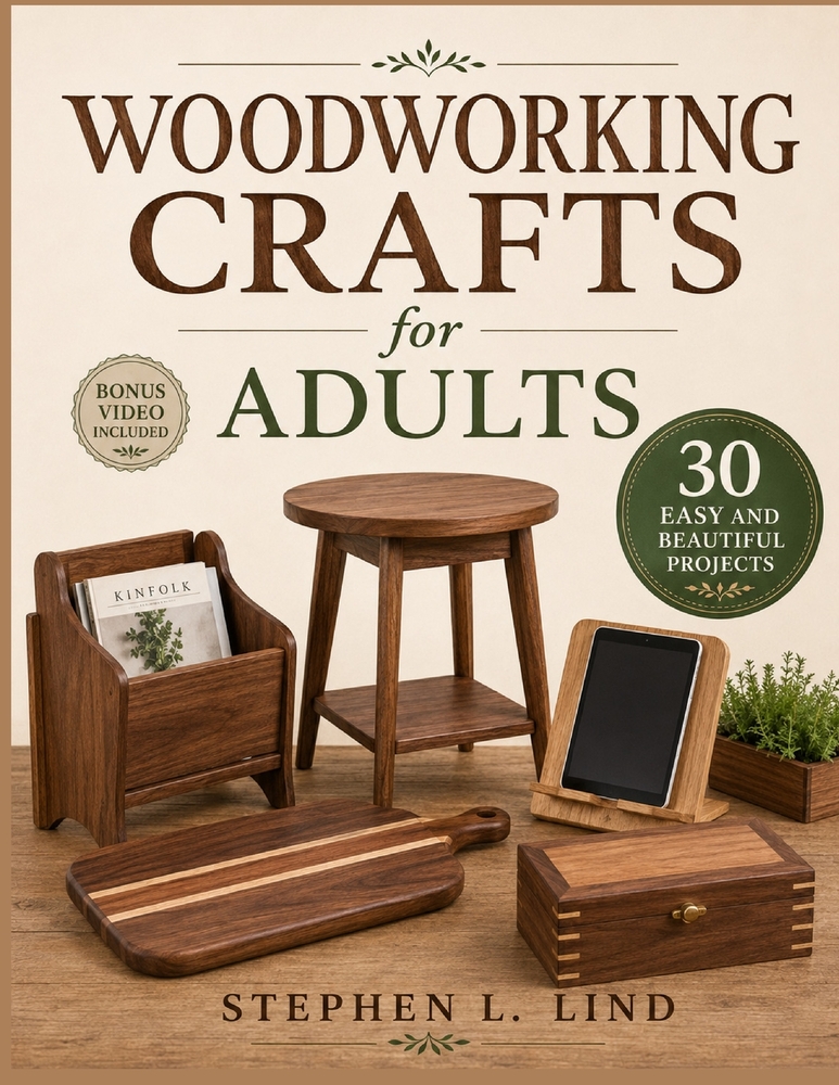 Woodworking Crafts for Adults: 30 Easy and Beautiful Projects to Make, Decorate, Gift, and Enjoy cover