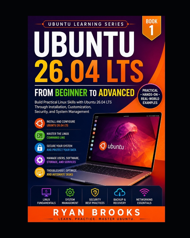 Ubuntu 26.04 LTS: From Beginner to Advanced: Build Practical Linux Skills with Ubuntu 26.04 LTS Through Installation, Customization, Security, and Sys cover