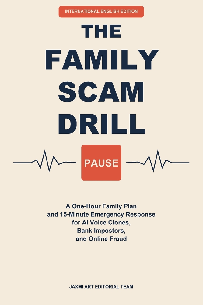 The Family Scam Drill: A One-Hour Family Plan and 15-Minute Emergency Response for AI Voice Clones, Bank Impostors, and Online Fraud cover
