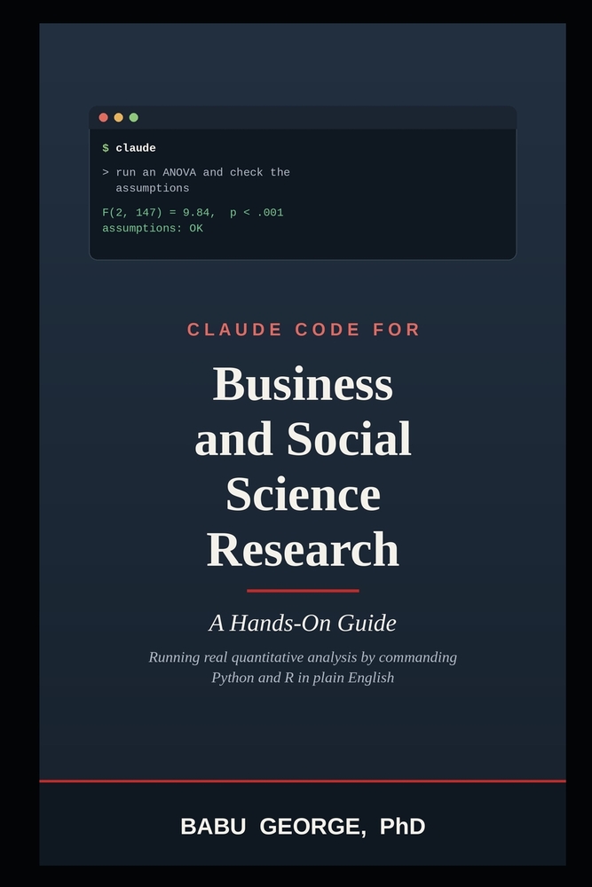 CLAUDE CODE FOR Business and Social Science Research: A Hands-On Guide cover
