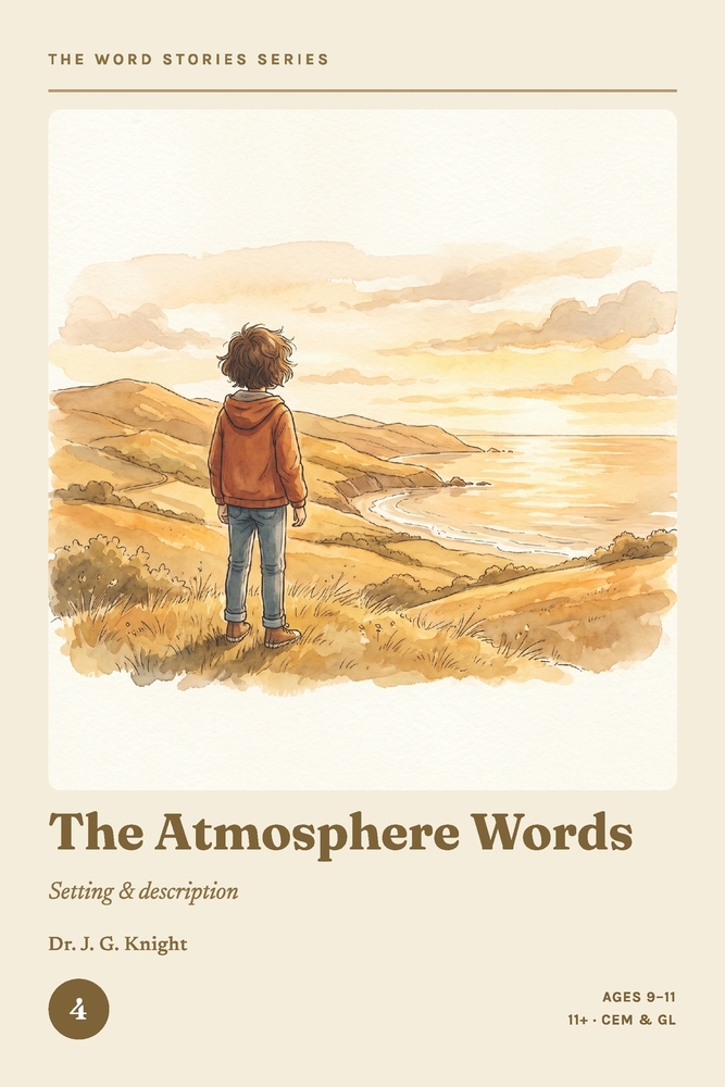 The Word Stories Series - Book 4: The Atmosphere Words: 11+ Vocabulary Through Stories for CEM & GL Ages 9-11 Reading Comprehension & Vocabulary Pract cover