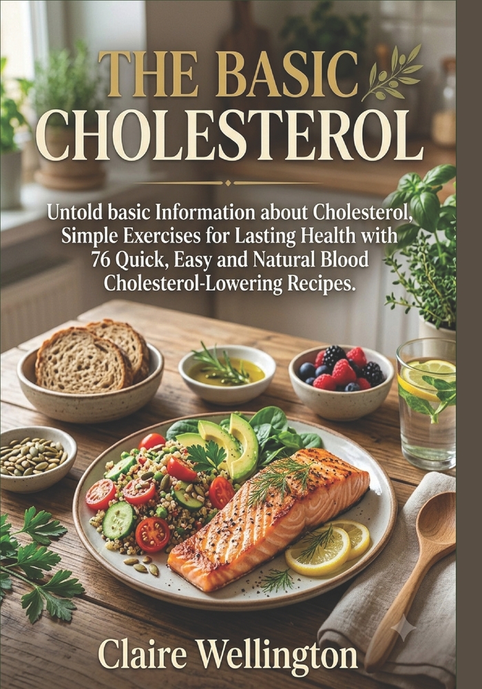 The Basic Cholesterol: Untold basic Information about Cholesterol, Simple Exercises for Lasting Health with 76 Quick, Easy and Natural Blood Cholester cover