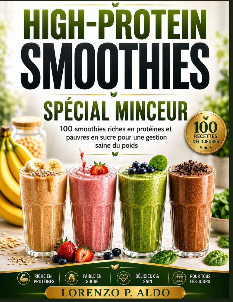 High-Protein Smoothies Spécial Minceur: 100 smoothies riches en protéines et pauvres en sucre pour une gestion saine du poids cover