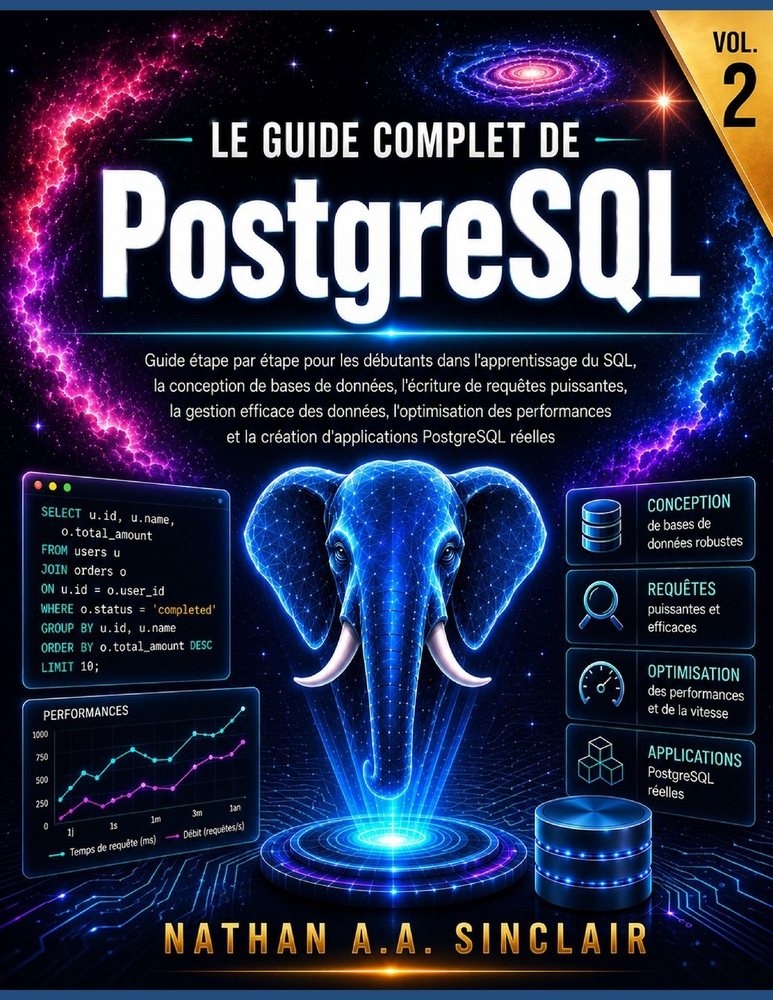 Le guide complet de PostgreSQL VOL.2: Guide étape par étape pour les débutants dans l'apprentissage du SQL, l'écriture de requêtes puissantes, la gest cover