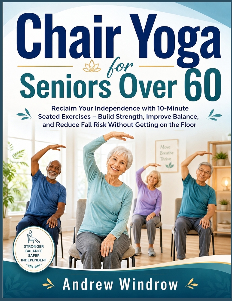 Chair Yoga for Seniors Over 60: Reclaim Your Independence with 10-Minute Seated Exercises - Build Strength, Improve Balance, and Reduce Fall Risk With cover