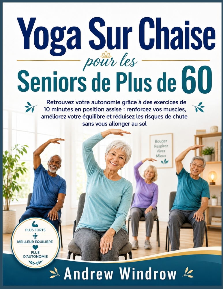 Yoga Sur Chaise pour les Seniors de Plus de 60 Ans: Retrouvez votre autonomie grâce à des exercices de 10 minutes en position assise: renforcez vos mu cover