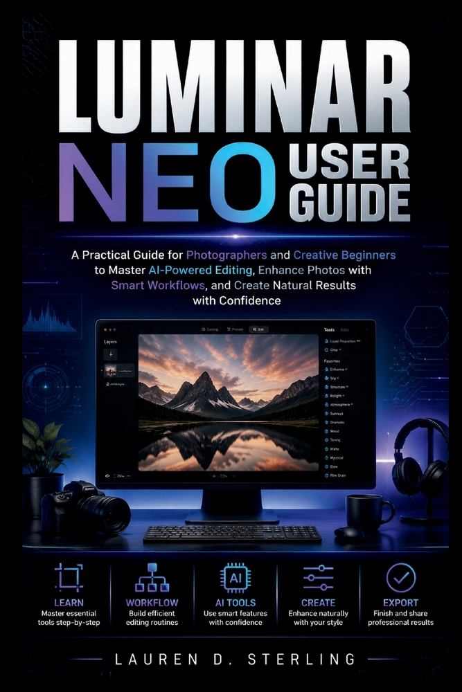 Luminar Neo User Guide: A Practical Guide for Photographers and Creative Beginners to Master AI-Powered Editing, Enhance Photos with Smart Workflows, cover