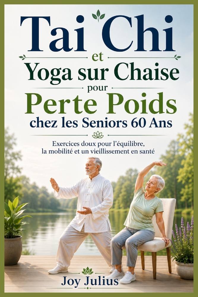 Tai Chi et Yoga sur Chaise pour Perte Poids chez les Seniors plus 60 Ans: Exercices doux pour l'équilibre, la mobilité et un vieillissement en santé cover