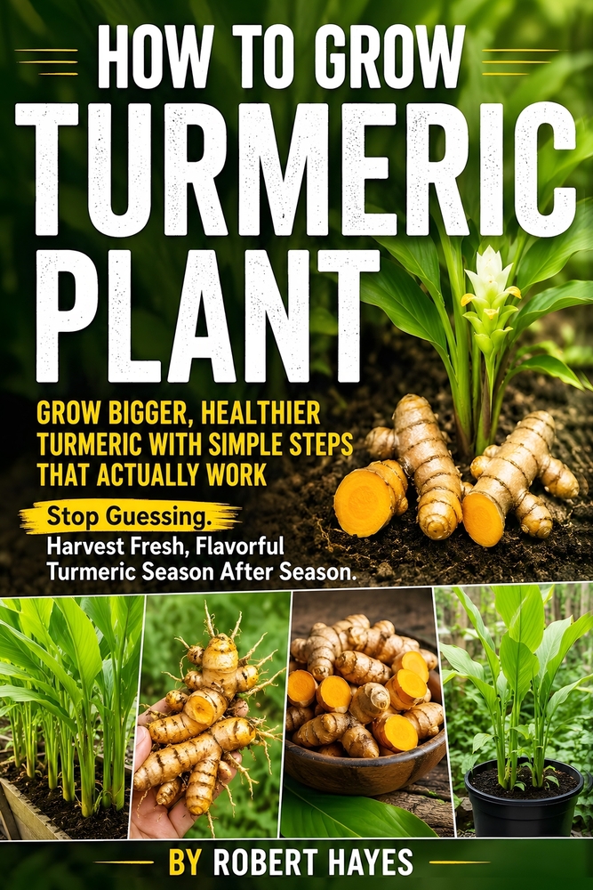 How to Grow Turmeric Plant: A Practical Guide to Growing Turmeric at Home in Pots or Garden Beds, From Choosing Healthy Rhizomes to Harvesting, Storin cover