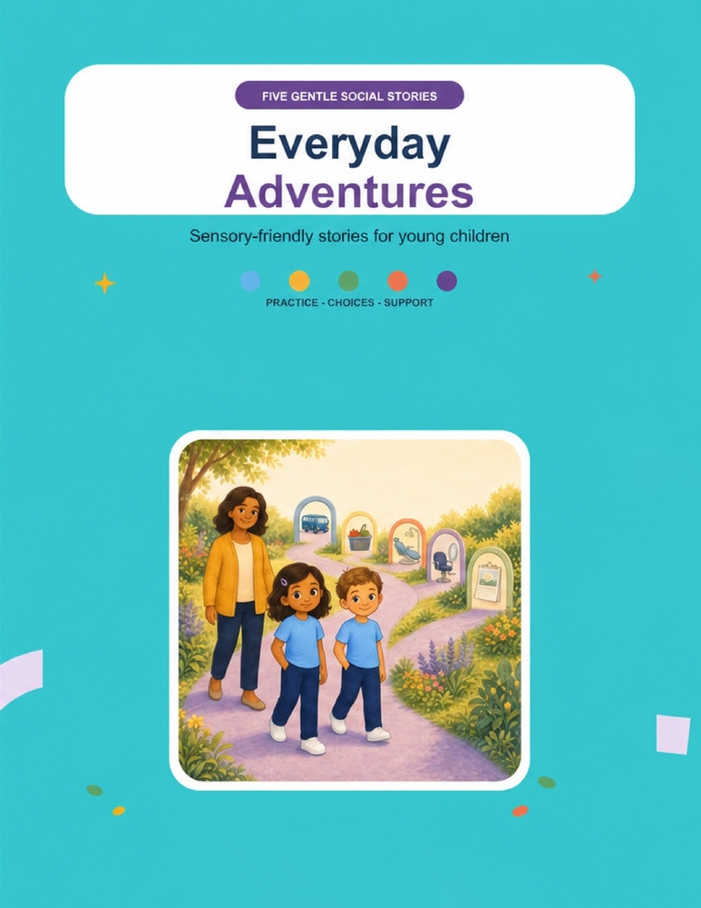 Everyday Adventures-Five Gentle Social Stories: Sensory friendly stories for young children cover