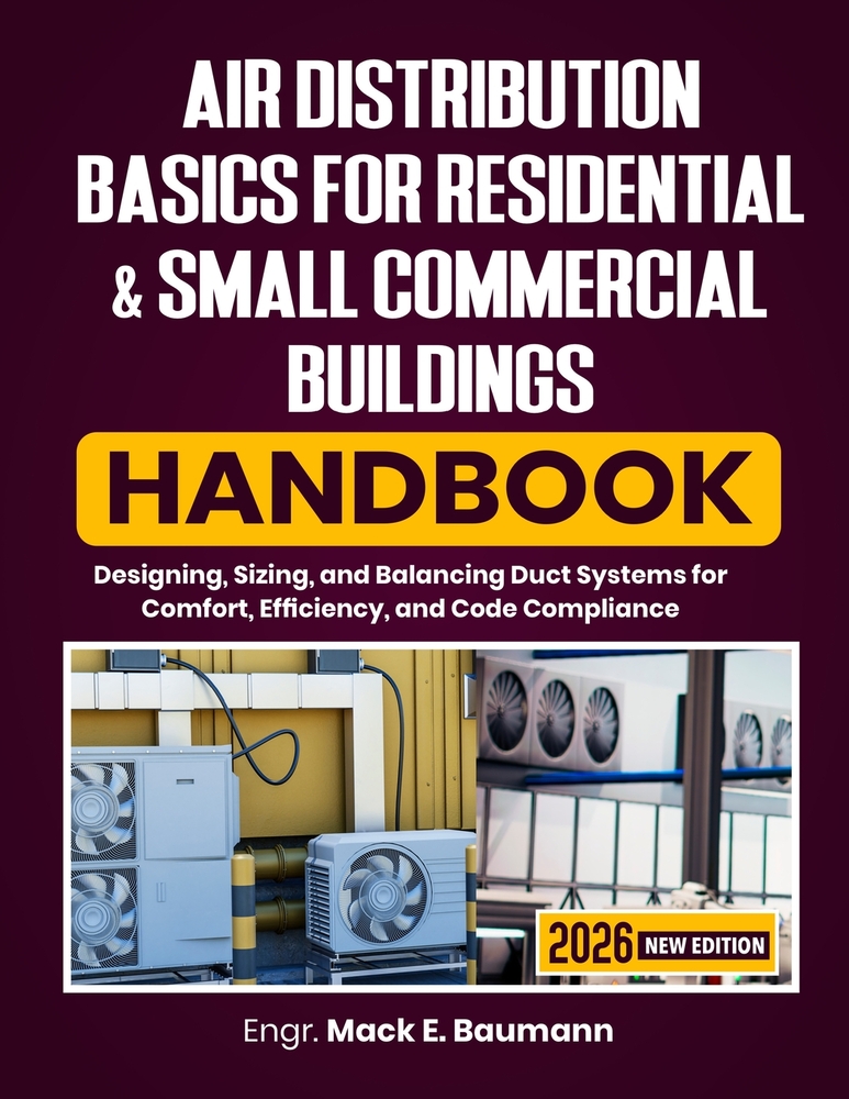 Air Distribution Basics for Residential & Small Commercial Buildings Handbook: Designing, Sizing, and Balancing Duct Systems for Comfort, Efficiency, cover