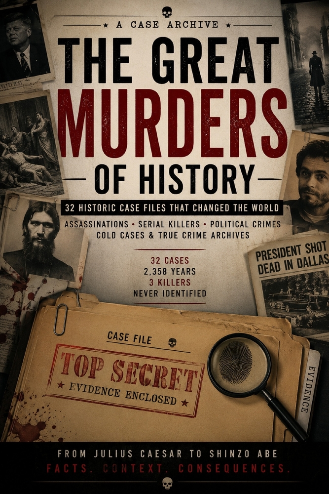 Great Murders in the History of Humanity: 32 Historic Case Files cover