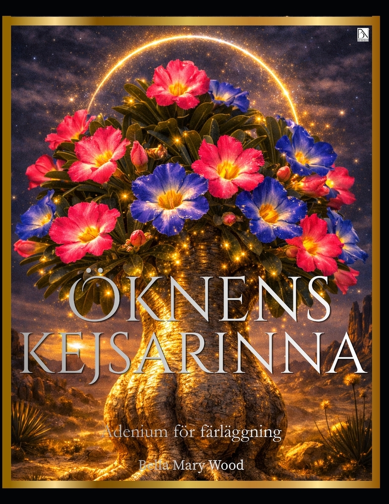 Öknens Kejsarinna: Adenium konstbok: färgläggning, konturer och kreativa noteringar cover