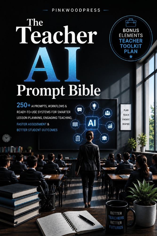 The Teacher AI Prompt Bible: 250+ AI Prompts, Workflows & Ready-to-Use Systems for Smarter Lesson Planning, Engaging Teaching, Faster Assessment & Bet cover