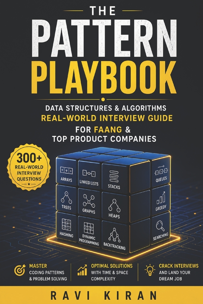 The Pattern Playbook: Real-World Data Structures & Algorithms Interview Questions for Amazon, FAANG & Top Product Companies: Real-World DSA Interview cover
