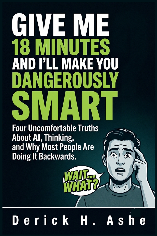 Give Me 18 Minutes and I'll Make You Dangerously Smart: Four Uncomfortable Truths About AI, Thinking, and Why Most People Are Doing It Backwards cover
