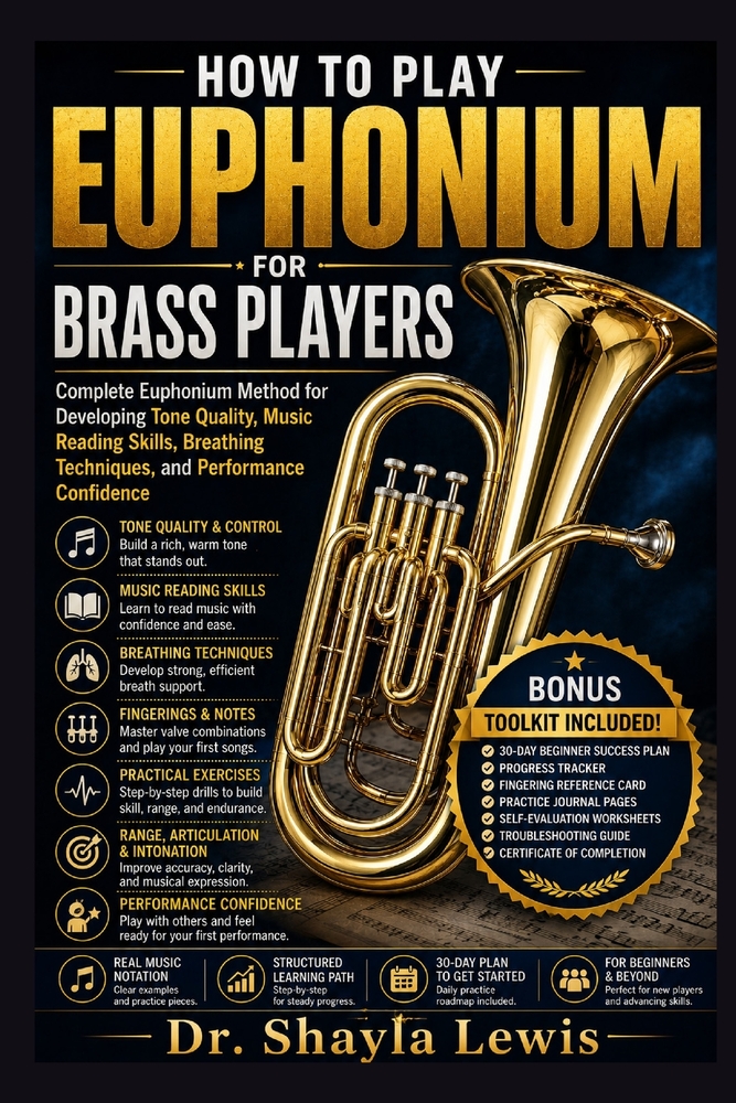 How to Play Euphonium for Brass Players: Complete Euphonium Method for Developing Tone Quality, Music Reading Skills, Breathing Techniques, and Perfor cover