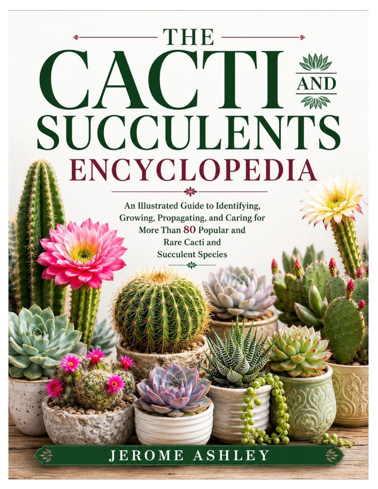The Cacti and Succulents Encyclopedia: An Illustrated Guide to Identifying, Growing, Propagating, and Caring for More Than 80 Popular and Rare Cacti a cover